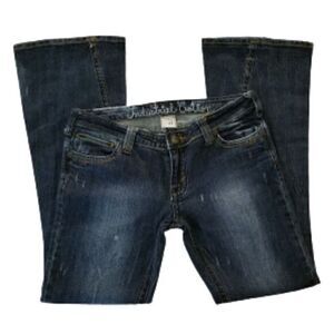 INDUSTRIAL Cotton Stonewashed Sanded Flare Jeans